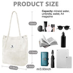 PALAY Tote Bags for Women, Corduroy with Inner Pocket for Work Travel