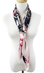 PALAY Satin Scarf For Women Stylish Hair Wrap 90 * 90Cm Pink
