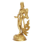 ARTVARKO Brass Goddess Tara Devi Standing Idol Tibetan Buddhist Goddess Green Tara Decorative Sculpture - .5 Inches
