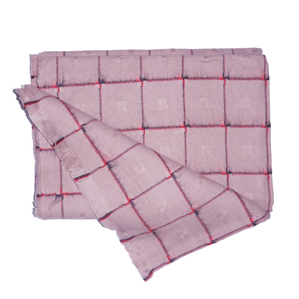 Zeki Women's 100% Pure Wool Heavy Embroidery Shawl, Warm and Soft texture, Luxury Shawls, Stoles, Wraps (Peach)