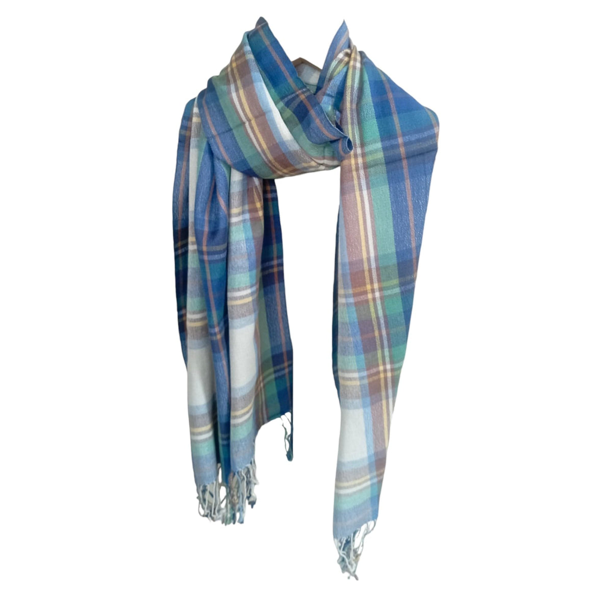 Graziemille PURE PASHMINA IN SILK/CASHMERE IN Pashmina multi blue