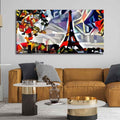 VIBECRAFTS Canvas Paintings for Living Room Drawing Room Abstract Art Premium Canvas Painting of Eiffel Tower in Paris for Home|Office|Gift(PTVCH_2353)