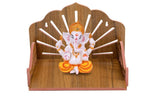 SAPRA Wooden Wall Hanging Temple for Home | Small Mandir for Pooja Room | Compact Pooja Stand for Wall | Decorative Home Mandir for Daily Worship–Space Saving Wooden Temple Design (Do-It-Yourself)