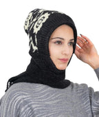 KmCho Black Woolen Muffler for Women - Soft Warm Winter Scarf - Stylish & Cozy - (Pack of 1)