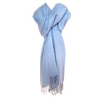 Graziemille Pure Pashmina For Women FRESH BLUE XL