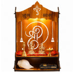 Sehaz Artworks Shree Puja Mandir for Home Big Size |Pooja Mandir-42x23 CM