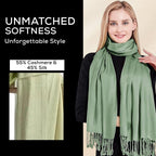 Graziemille Pure Pashmina For Women GREEN LARGE
