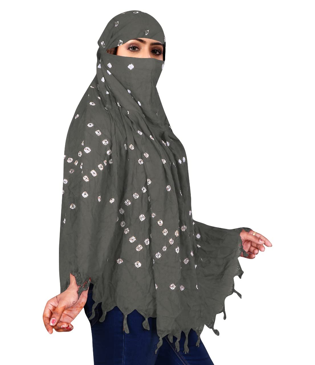 VASTTRAM Women's Pure Cotton Long Scarves Scarf Cum Mask usable for Driver Anti Pollution Full Face Cover With UV Sun Rays Protection