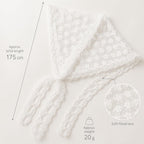 FEXLARO Floral Lace Triangle Waist Scarf for Women, Sheer Layering Hip Wrap with Adjustable Ties, White Boho Belt Accessory for Beach, Holiday, Jeans, Skirts and Hair Styling
