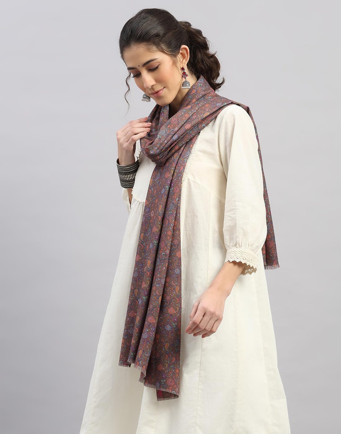 Monte Carlo Womens Regular Fit Self Design Stole | Soft Warm Scarf Wrap For Ladies | Stylish Elegant Wool Shawl For Cold Weather | Trendy Winter Wear For Women_Multi 28