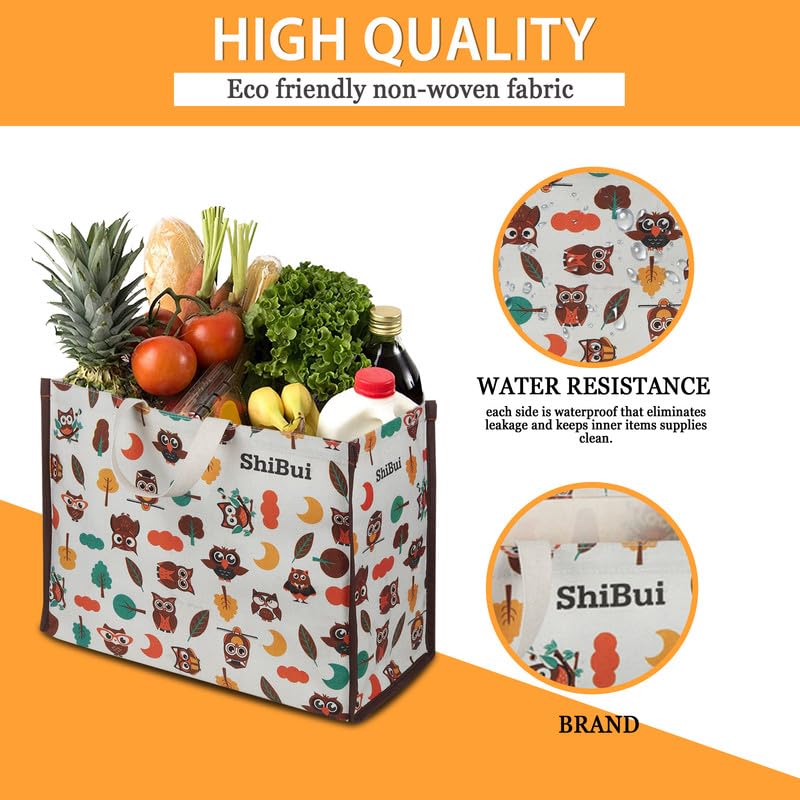 SHIBUI Big Heavy Duty Large Eco Waterproof Cotton Canvas Cloth Grocery Shopping Bag for Men Ladies Vegetable Milk Fruits with Hand Carry Handle Lunch Box Jhola Tote Bags (6, Multi-Color)