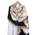 SCARFITT Viscose Printed Stole Dupatta Hijab (Black)