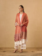 Pashmoda Women Gulpari Kaani Stole, Authentic Kashmiri Luxury Pashmina Style Shawl, Stole, (Size 28x80 Inches, Red Color) MAVST06