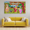VIBECRAFTS Premium Canvas Painting of Indian Holy Place Mathura Vrindavan of Five Pieces For Home|Office|Living Room|Gift (PTVC5Pcs4_8735)