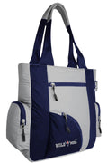 WILD MODA Kat Women Shoulder and Tote Bag (Grey & Blue)
