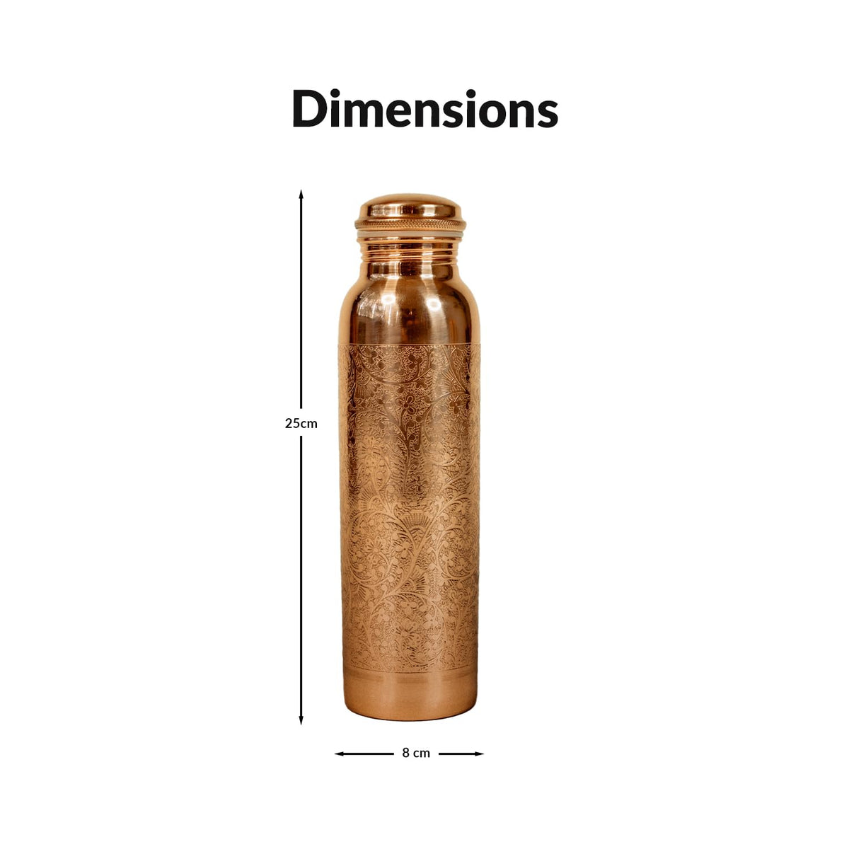 URBANFIX Copper Water Bottle | 100% Pure Copper Water Bottle (1 Litre) | Antimicrobial, Antioxidant & BPA Free Office Bottle, Boosts Immunity, Support Digestive Health| Ayurveda Inspired
