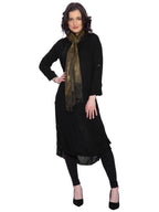 Zen Women's Fashionable Shiny Netted Scarf (Golden)