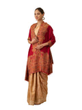 Pashmoda Women Arcadia Borders Kashmiri Jamawar Woven Design Shawl (Size: 40x80in, 101x203cm) SECS55