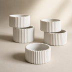 Neatly Home Handcrafted Candle Jar Smooth Satin White 8x4 cm Pack of 5