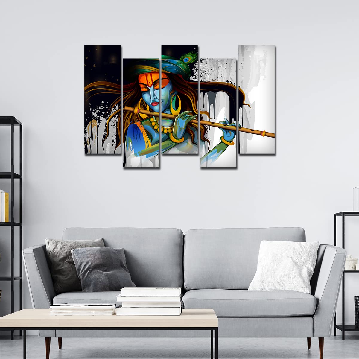 VIBECRAFTS 5 Piece Premium Wall Painting For Home|Office|Living Room|Gift (PTVC5Pcs3_7506) (Multi 3)