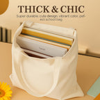 Bhoomi Impex Cotton Bags, Natural Cotton, Large Shopping Bags with Long Handles, Set of 2, Off-White Tote Bag for Women/Girls | Multipurpose Bags for School/Gym/Shopping