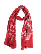 Gutthi Women's Printed Cotton Stoles | Scarf Lightweight & Comfortable for All Seasons, Size (100X180 CM) (Red)