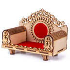 pranali enterprise Art and Craft Wooden Temple Beautiful Plywood Pooja Mandir (Coffee, Small)