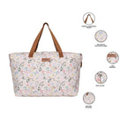 ASTRID Printed Tote Bag For Women And Girl Medium Size With Zipper Closure (MULTICOLOR)