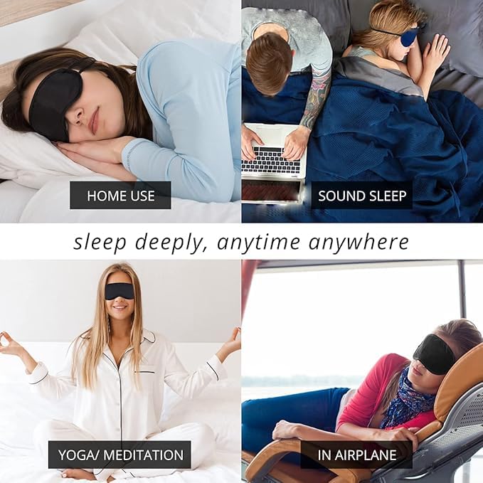 Woodentelio Satin Pillow Covers Set of 2 with Black Velvet Eye Mask & 3 Scrunchies – Soft & Skin-Friendly for Hair and Beauty Sleep (Burgundy)