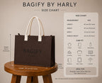 SAVNKITA Bagify by Harly Premium Felt Tote Bag for Shopping & Office,Coffee