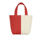 Lify Canvas Mini Tote Bag for Women | Small Handbag Purse with Zipper & Inner Pocket | Lightweight Cotton Canvas Craft Bag for Daily Use, Travel, Shopping & Gifting (1 Piece) (Red)