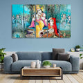 VIBECRAFTS Hindu Radha Krishna Wall Painting Set of Five Pieces For Home|Office|Living Room|Gift (PTVC5Pcs4_8677)