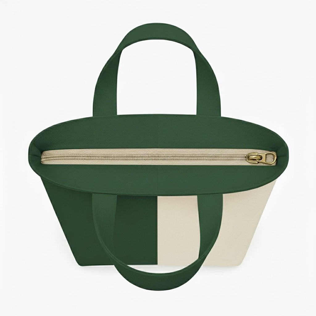 Lify Canvas Mini Tote Bag for Women | Small Handbag Purse with Zipper & Inner Pocket | Lightweight Cotton Canvas Craft Bag for Daily Use, Travel, Shopping & Gifting (1 Piece) (Army Green)