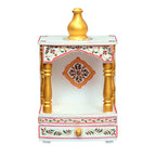 CRAFT TREE Wooden Handpainted Decorative Wall Hanging Single Gumbad Home Temple in White Color