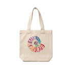 RAL Heavy Duty 400 GSM Cotton Canvas Tote Bag for Women | Printed Shoulder Bag for Office, College & Grocery | Reusable Eco-Friendly Shopping Tote (38 x 9 x 32 cm) (Spiral Mandala Print)