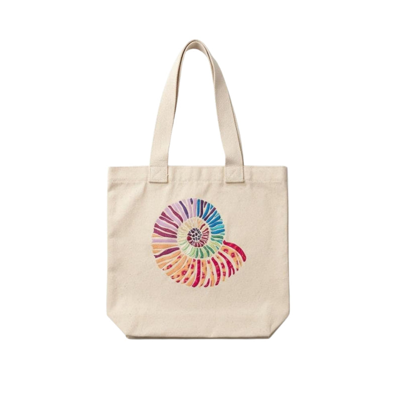 RAL Heavy Duty 400 GSM Cotton Canvas Tote Bag for Women | Printed Shoulder Bag for Office, College & Grocery | Reusable Eco-Friendly Shopping Tote (38 x 9 x 32 cm) (Spiral Mandala Print)