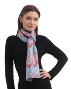 EH 100% Pure Mulberry Silk Scarf for Women, head scarf, neck scarf, hair scarf, digital printed long (22 X 72) (MC 7)