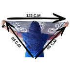 Devino Ora Elegant Blue Lace Triangle Scarf/Shawl, Blue Diamond, 1