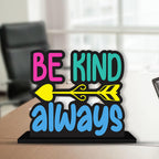 Artvibes Wooden Idols and Figurine Be Kind Always Quotes Table Decor for Office Desk Showpiece | Home Decoration | Living Room | Modern Gifting Item (SP_1171)