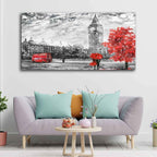 VIBECRAFTS Canvas Paintings for Living Room Drawing Room City View Of London Canvas Wall Painting Fitted With Wooden Frame for Home | Office | Gift (PTVCH_2445NN)