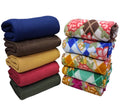 MAMRAJ Stylish Polar Fleece Single Bed Super Soft Micro Fleece Blanket - 58x88 Inch || Skin Friendly || Multicolour || Set of 10 || (5 Print + 5 Plain) Kafalo