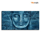 VIBECRAFTS Canvas Paintings for Living Room Drawing Room Face Sculpture Of Buddha Canvas Wall Painting Fitted With Wooden Frame For Home | Office | Living Room | Gifts (PTVCH_2509)