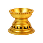 Svarup Pure Brass Arti Diya for Pooja Deepak Akhand Jyot Diyas for Puja Diwali Gift Gold Color Pack of 1