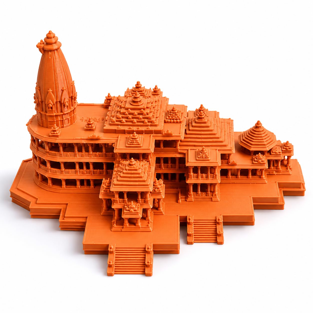 Abhimoments Ayodhya Ram Mandir 3D Printed Replica Model | Detailed Temple Miniature Statue | Premium PLA Architectural Collectible | Home Décor, Desk Display & Spiritual Gift