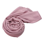 Premium Rhinestone Hijab | Korean Georgette | 70 x 30 Inch | Sparkle Scarf for Women | Soft & Lightweight Fabric (LIGHT TEA PINK)