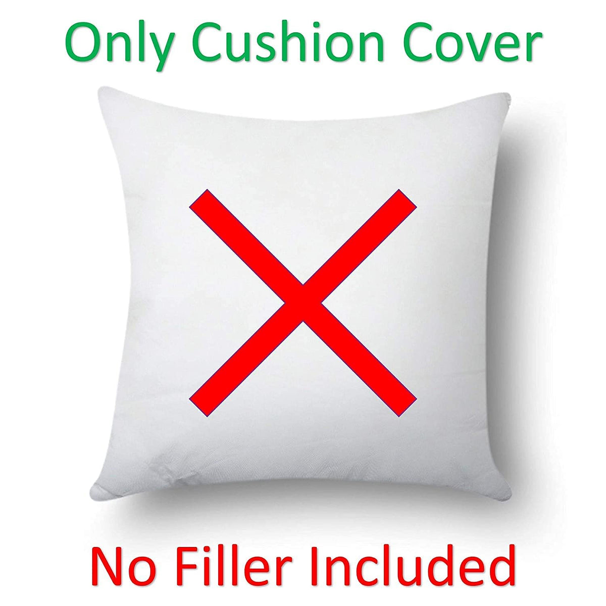 CASA-NEST Jute Cushion Cover 24x24 (Pack of 2) (Red) JUTEREV24