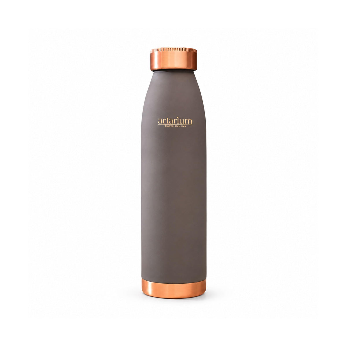 Artarium 1 Litre Copper Bottle Leak Proof Non Toxic BPA Free With Anti Oxidant Proeprties Grey Bottle For Drinkware Immunity Boost Beneficial For Digestive Liver Health (Copper Bottle Gray Color)