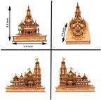 Awadh- Sri Ram Mandir Ayodhya Wood 3D Temple Model For Car/Home/Office/Shop And Gift Use, Ship From Holy Land Ayodhya India, Ram Mandir Mdoel (Pack Of 1), Brown