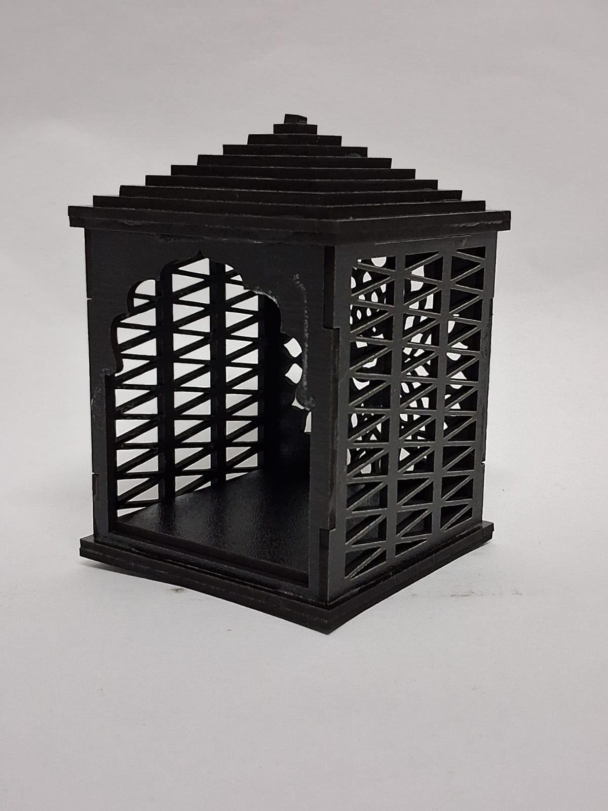 ATTRACTIVE CRAFT STORE MDF Temple for CAR Dashboard and Home Decor (Black)