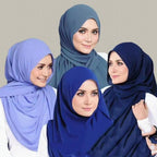 ICW Women Soft Chiffon Georgette Scarves Shawl Stoles Long Scarf Wrap Head Scarves (Pack Of 4 Pc), For Female, Multicolor